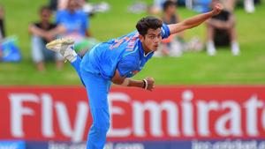 Kolkata Knight Riders will replace India U-19 cricket team star Kamlesh Nagarkoti (in pic) with Prasidh Krishna after the former was ruled out of the IPL 2018 due to injury.(AFP) Kolkata Knight Riders will replace India U-19 cricket team star Kamlesh Nagarkoti (in pic) with Prasidh Krishna after the former was ruled out of the IPL 2018 due to injury.(AFP)