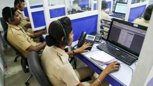 Responders at the Pune police control room. The Dial-100 initiative has helped reduce instances of human error.(HT File Photo) Responders at the Pune police control room. The Dial-100 initiative has helped reduce instances of human error.(HT File Photo)