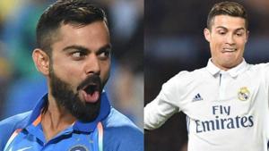 Dwayne Bravo has dubbed Virat Kohli the ‘Cristiano Ronaldo of cricket’.(Twitter) Dwayne Bravo has dubbed Virat Kohli the ‘Cristiano Ronaldo of cricket’.(Twitter)