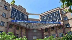 A view of CBSE headquarters at Patparganj in East Delhi.(PTI) A view of CBSE headquarters at Patparganj in East Delhi.(PTI)