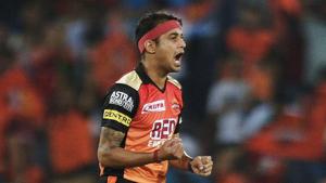 Sunrisers Hyderabad cricketer Siddharth Kaul is hoping to help his side challenge for the IPL 2018 title.(AFP) Sunrisers Hyderabad cricketer Siddharth Kaul is hoping to help his side challenge for the IPL 2018 title.(AFP)