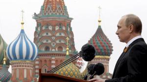 Russia's President Vladimir Putin speaks before Victory Day parade at the Red Square in Moscow.(AFP / RIA-Novosti File) Russia's President Vladimir Putin speaks before Victory Day parade at the Red Square in Moscow.(AFP / RIA-Novosti File)