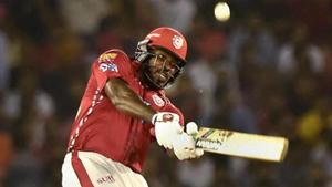 Get Kings XI Punjab vs Sunrisers Hyderabad (KXIP vs SRH), Indian Premier League (IPL) 2018, full cricket score here. Chris Gayle scored a century for Kings XI Punjab (KXIP) against Sunrisers Hyderabad (SRH).(PTI) Get Kings XI Punjab vs Sunrisers Hyderabad (KXIP vs SRH), Indian Premier League (IPL) 2018, full cricket score here. Chris Gayle scored a century for Kings XI Punjab (KXIP) against Sunrisers Hyderabad (SRH).(PTI)