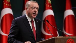 Turkish President Recep Tayyip Erdogan speaks during a press conference at the Presidential Complex in Ankara, on April 18, 2018.(AFP) Turkish President Recep Tayyip Erdogan speaks during a press conference at the Presidential Complex in Ankara, on April 18, 2018.(AFP)