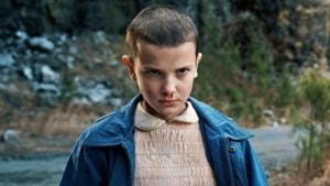 Millie Bobby Brown in a still from Stranger Things. Millie Bobby Brown in a still from Stranger Things.