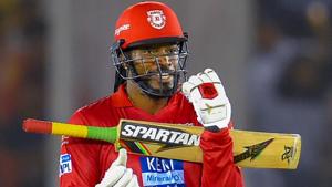 Chris Gayle guided Kings XI Punjab to a comfortable win over Sunrisers Hyderabad in the IPL 2018 on Thursday.(PTI) Chris Gayle guided Kings XI Punjab to a comfortable win over Sunrisers Hyderabad in the IPL 2018 on Thursday.(PTI)