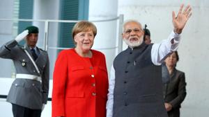 German Chancellor Angela Merkel and India’s Prime Minister Narendra Modi meet in Berlin on April 20, 2018.(AFP) German Chancellor Angela Merkel and India’s Prime Minister Narendra Modi meet in Berlin on April 20, 2018.(AFP)