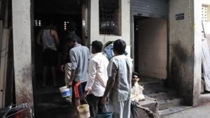 Citizens stand in line outside the Toilet at Janwadi, Gokhale nagar in Pune, India.(HT Representative Photo) Citizens stand in line outside the Toilet at Janwadi, Gokhale nagar in Pune, India.(HT Representative Photo)