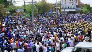 Members of Dalit community raise slogans during 'Bharat Bandh' in Jaipur. Till now, only the National Commission for Scheduled Castes and the National Commission for Scheduled Tribes have Constitutional status, giving them powers to act against officials.(PTI File Photo) Members of Dalit community raise slogans during 'Bharat Bandh' in Jaipur. Till now, only the National Commission for Scheduled Castes and the National Commission for Scheduled Tribes have Constitutional status, giving them powers to act against officials.(PTI File Photo)