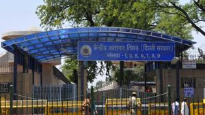Security personnel guards gate number three of Tihar Jail in New Delhi.(HT File Photo) Security personnel guards gate number three of Tihar Jail in New Delhi.(HT File Photo)