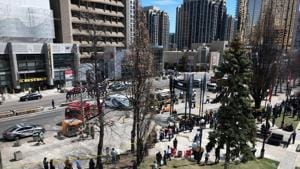 Police said the van apparently jumped the curb, but the reason is not yet known.(Photo: Twitter) Police said the van apparently jumped the curb, but the reason is not yet known.(Photo: Twitter)