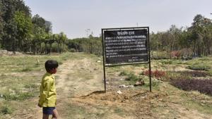 MC teams recently demolished some structures while taking possession of disputed land at Gwal Pahari in Gurugram(HT File)