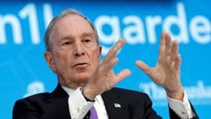 Special envoy to the United Nations for climate change, Michael Bloomberg, speaks during a discussion panel on the side of the IMF-World Bank spring meeting in Washington.(Reuters File Photo)