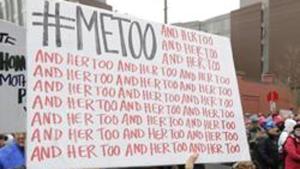 A file photo of a protestor holding up a sign with the popular Twitter hashtag #MeToo used by people speaking out against sexual harassment.(AP) A file photo of a protestor holding up a sign with the popular Twitter hashtag #MeToo used by people speaking out against sexual harassment.(AP)