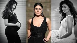 Kareena Kapoor Khan became the first Bollywood actor to pose when eight-months pregnant (on left and right) in an exclusive HT Brunch photoshoot in November 2016. In February 2018, Kareena closed the summer/resort 2018 edition of Lakme Fashion Week as a showstopper for designer Anamika Khanna.(Rohan Shrestha and IANS File Photo) Kareena Kapoor Khan became the first Bollywood actor to pose when eight-months pregnant (on left and right) in an exclusive HT Brunch photoshoot in November 2016. In February 2018, Kareena closed the summer/resort 2018 edition of Lakme Fashion Week as a showstopper for designer Anamika Khanna.(Rohan Shrestha and IANS File Photo)