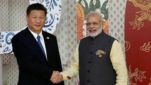 Prime Minister Narendra Modi welcomes Chinese President Xi Jinping for the BRICS Summit in Benaulim, Goa in 2016.(PTI File) Prime Minister Narendra Modi welcomes Chinese President Xi Jinping for the BRICS Summit in Benaulim, Goa in 2016.(PTI File)