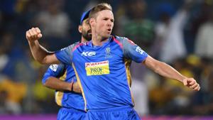 Rajasthan Royals cricketer Ben Laughlin is eyeing a comeback into the Australian cricket team.(AFP) Rajasthan Royals cricketer Ben Laughlin is eyeing a comeback into the Australian cricket team.(AFP)