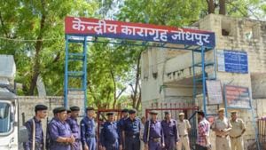 Security force deployed outside Jodhpur Central Jail ahead of the court's verdict on the rape case against Asaram.(PTI Photo) Security force deployed outside Jodhpur Central Jail ahead of the court's verdict on the rape case against Asaram.(PTI Photo)