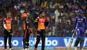 Sunrisers Hyderabad defeated Mumbai Indians by 31 runs at the Wankhede Stadium in Mumbai on Tuesday. Get full cricket score of MI vs SRH here.(BCCI) Sunrisers Hyderabad defeated Mumbai Indians by 31 runs at the Wankhede Stadium in Mumbai on Tuesday. Get full cricket score of MI vs SRH here.(BCCI)