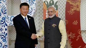 Prime Minister Narendra Modi welcomes Chinese President Xi Jinping for the BRICS Summit in Benaulim, Goa.(PTI File Photo) Prime Minister Narendra Modi welcomes Chinese President Xi Jinping for the BRICS Summit in Benaulim, Goa.(PTI File Photo)