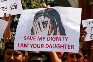 People participate in a protest against the rape of an eight-year-old girl in Kathua near Jammu, and a teenager in Unnao, Uttar Pradesh, in Amritsar, India, April 17, 2018. REUTERS/Munish Sharma(Reuter File Photo) People participate in a protest against the rape of an eight-year-old girl in Kathua near Jammu, and a teenager in Unnao, Uttar Pradesh, in Amritsar, India, April 17, 2018. REUTERS/Munish Sharma(Reuter File Photo)