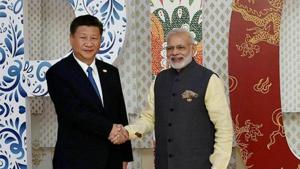 Prime Minister Narendra Modi welcomes Chinese President Xi Jinping for the BRICS Summit in Benaulim, Goa.(PTI File Photo) Prime Minister Narendra Modi welcomes Chinese President Xi Jinping for the BRICS Summit in Benaulim, Goa.(PTI File Photo)