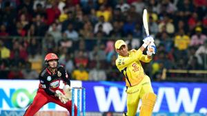 MS Dhoni blasted 70* off 34 balls to power Chennai Super Kings to a thrilling five-wicket win over Royal Challengers Bangalore.(PTI) MS Dhoni blasted 70* off 34 balls to power Chennai Super Kings to a thrilling five-wicket win over Royal Challengers Bangalore.(PTI)