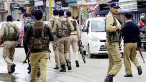 Personnel of the Jammu and Kashmir Police search for militants.(PTI File Photo) Personnel of the Jammu and Kashmir Police search for militants.(PTI File Photo)