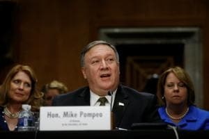 CIA Director Mike Pompeo testifies before a Senate Foreign Relations Committee confirmation hearing on Pompeo’s nomination to be secretary of state on Capitol Hill in Washington, DC.(REUTERS File)