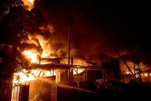 The fire broke out shortly after 2 am on Wednesday, officials said.(Bachchan Kumar) The fire broke out shortly after 2 am on Wednesday, officials said.(Bachchan Kumar)