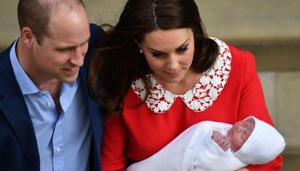 Britain’s Prince William, Duke of Cambridge and Britain’s Catherine, Duchess of Cambridge aka Kate Middleton show their newly-born son, their third child, to the media outside the Lindo Wing at St Mary’s Hospital in central London on April 23.(AFP File Photo) Britain’s Prince William, Duke of Cambridge and Britain’s Catherine, Duchess of Cambridge aka Kate Middleton show their newly-born son, their third child, to the media outside the Lindo Wing at St Mary’s Hospital in central London on April 23.(AFP File Photo)