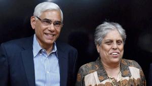 Diana Edulji (R), who is a part of the Supreme Court-appointed Committee of Administrators (CoA), has been recommended by the BCCI for the prestigious CK Nayudu Lifetime Achievement Award.(PTI) Diana Edulji (R), who is a part of the Supreme Court-appointed Committee of Administrators (CoA), has been recommended by the BCCI for the prestigious CK Nayudu Lifetime Achievement Award.(PTI)