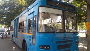 The driver, identified as Shashikant Balkrushna Vasale, has been taken into police custody. He has been charged for indulging in rash and negligent driving.(HT PHOTO) The driver, identified as Shashikant Balkrushna Vasale, has been taken into police custody. He has been charged for indulging in rash and negligent driving.(HT PHOTO)