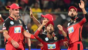 Royal Challengers Bangalore (RCB) aim to bounce back when they take on Kolkata Knight Riders (KKR) in the Indian Premier Leagu (IPL) on Saturday.(PTI) Royal Challengers Bangalore (RCB) aim to bounce back when they take on Kolkata Knight Riders (KKR) in the Indian Premier Leagu (IPL) on Saturday.(PTI)