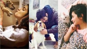 Priyanka Chopra with Diana, Varun Dhawan with Angel and Alia Bhatt with Edward.(Instagram) Priyanka Chopra with Diana, Varun Dhawan with Angel and Alia Bhatt with Edward.(Instagram)