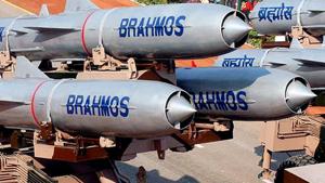 A file photo of the BrahMos missiles on display during a Republic Day parade in New Delhi.(HT Photo)