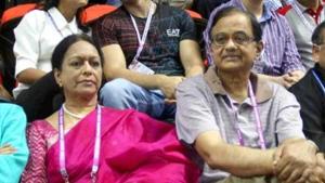 Union finance minister P Chidambaram with his wife Nalini Chidambaram in New Delhi.(PTI File Photo) Union finance minister P Chidambaram with his wife Nalini Chidambaram in New Delhi.(PTI File Photo)