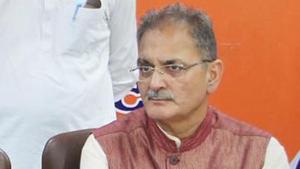 Kavinder Gupta during a press conference on cabinet reshuffle in Jammu.(PTI) Kavinder Gupta during a press conference on cabinet reshuffle in Jammu.(PTI)