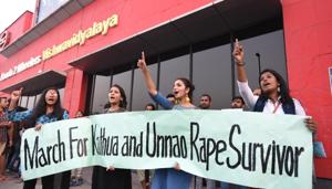 Students protest against the Kathua and Unnao rape cases in Delhi, April 16. We can take a few lessons from Kenya that has brought rapes down by teaching “positive masculinity” and self- defence in schools.(Sonu Mehta/Hindustan Times) Students protest against the Kathua and Unnao rape cases in Delhi, April 16. We can take a few lessons from Kenya that has brought rapes down by teaching “positive masculinity” and self- defence in schools.(Sonu Mehta/Hindustan Times)