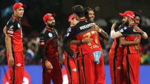Royal Challengers Bangalore (RCB) registered a much-needed 14-run win in the IPL 2018 vs Mumbai Indians at the M. Chinnaswamy Stadium on Tuesday.(BCCI) Royal Challengers Bangalore (RCB) registered a much-needed 14-run win in the IPL 2018 vs Mumbai Indians at the M. Chinnaswamy Stadium on Tuesday.(BCCI)