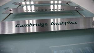The nameplate of political consultancy, Cambridge Analytica, is seen in central London, Britain March 21, 2018.(Reuters Photo) The nameplate of political consultancy, Cambridge Analytica, is seen in central London, Britain March 21, 2018.(Reuters Photo)