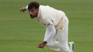Mohammad Amir of Pakistan cricket team in action during Day 1 of the tour match against Kent in Canterbury on Saturday, April 28.(Getty Images) Mohammad Amir of Pakistan cricket team in action during Day 1 of the tour match against Kent in Canterbury on Saturday, April 28.(Getty Images)