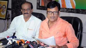 Parliamentary affairs minister Rajendra Singh Rathore speaks to media at party office in Jaipur on Wednesday.(Prabhakar Sharma/HT PHOTO) Parliamentary affairs minister Rajendra Singh Rathore speaks to media at party office in Jaipur on Wednesday.(Prabhakar Sharma/HT PHOTO)