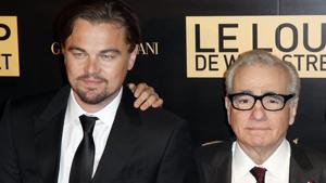 Leonardo Di Caprio, left, and director Martin Scorsese arrive for the screening of their film, The Wolf of Wall Street, in Paris.(AP)