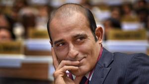 Akshaye Khanna during the 65th National Film Awards function at Vigyan Bhavan in New Delhi on Thursday.(PTI) Akshaye Khanna during the 65th National Film Awards function at Vigyan Bhavan in New Delhi on Thursday.(PTI)