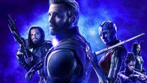 Captain America in a banner for Avengers: Infinity War. Captain America in a banner for Avengers: Infinity War.