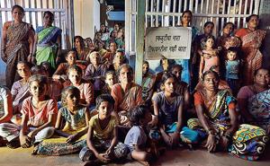 Three schools n Ramieshwar village, Devgad taluka, Sindhudurg, are expected to be demolished if the refinery comes up, and women and children are protesting for the right to education.(Anshuman Poyrekar/HT Photo) Three schools n Ramieshwar village, Devgad taluka, Sindhudurg, are expected to be demolished if the refinery comes up, and women and children are protesting for the right to education.(Anshuman Poyrekar/HT Photo)