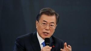 File photo of South Korean President Moon Jae-in.(AP photo) File photo of South Korean President Moon Jae-in.(AP photo)