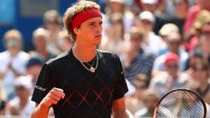 Alexander Zverev celebrates after winning his Munich Open semi final match against South Korea's Chung Hyeon.(REUTERS) Alexander Zverev celebrates after winning his Munich Open semi final match against South Korea's Chung Hyeon.(REUTERS)