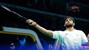B Sai Praneeth lost 14-21, 21-19, 21-8 vs second seed Jonatan Christie in the New Zealand Open badminton men’s singles semi-final in Auckland on Saturday.(AFP) B Sai Praneeth lost 14-21, 21-19, 21-8 vs second seed Jonatan Christie in the New Zealand Open badminton men’s singles semi-final in Auckland on Saturday.(AFP)